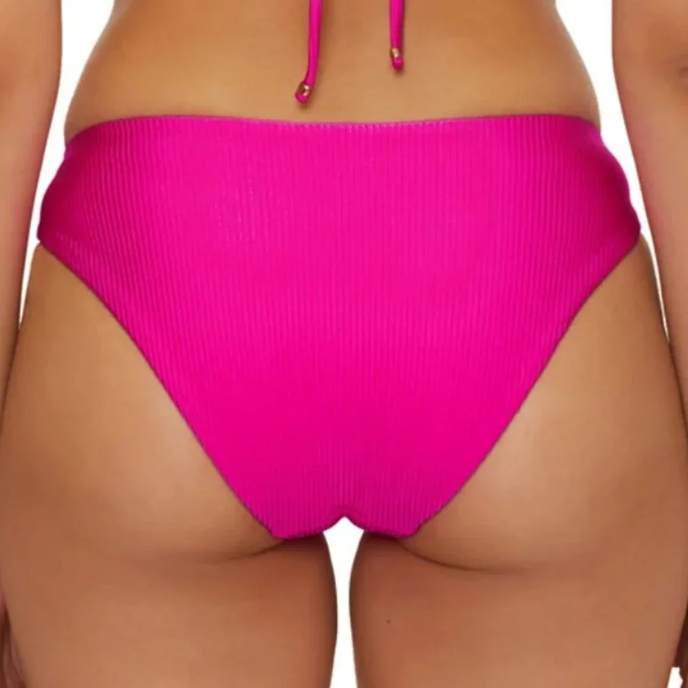 Becca Monte Carlo Shiny Rib Hipster Bikini Bottoms - Picture 8 of 8